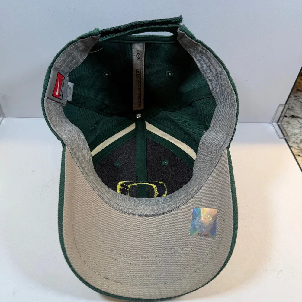 Nike Hat Mens OSFA Green Oregon Ducks Team NCAA Adjustable Baseball Cap